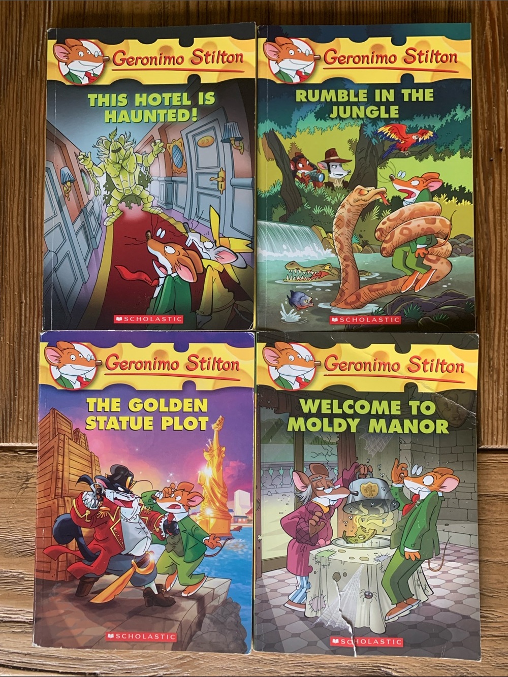 Geronimo Stilton Book (4) Bundle Volumes 50,53,55,59‎ GUC Scholastic Grades 1-5